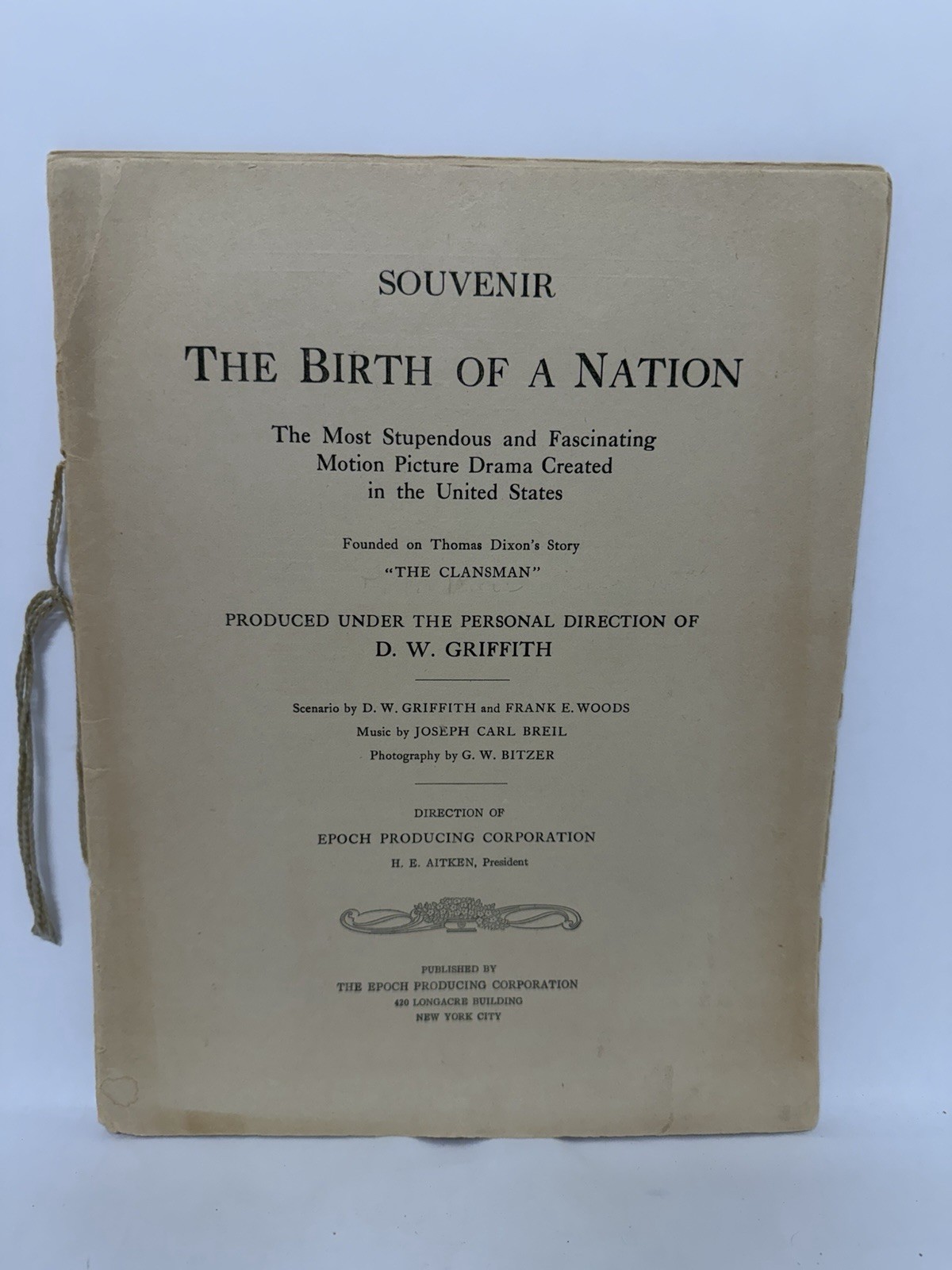 1915 Birth of a Nation Souvenir Program D.W. Griffith Silent Film Booklet 1915 Birth of a Nation Souvenir Program D.W. Griffith Silent Film Booklet