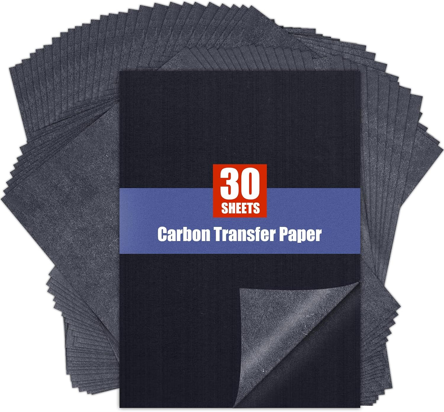 30 Pcs Black Graphite Carbon Transfer Paper for Tracing 30 Pcs Black Graphite Carbon Transfer Paper for Tracing