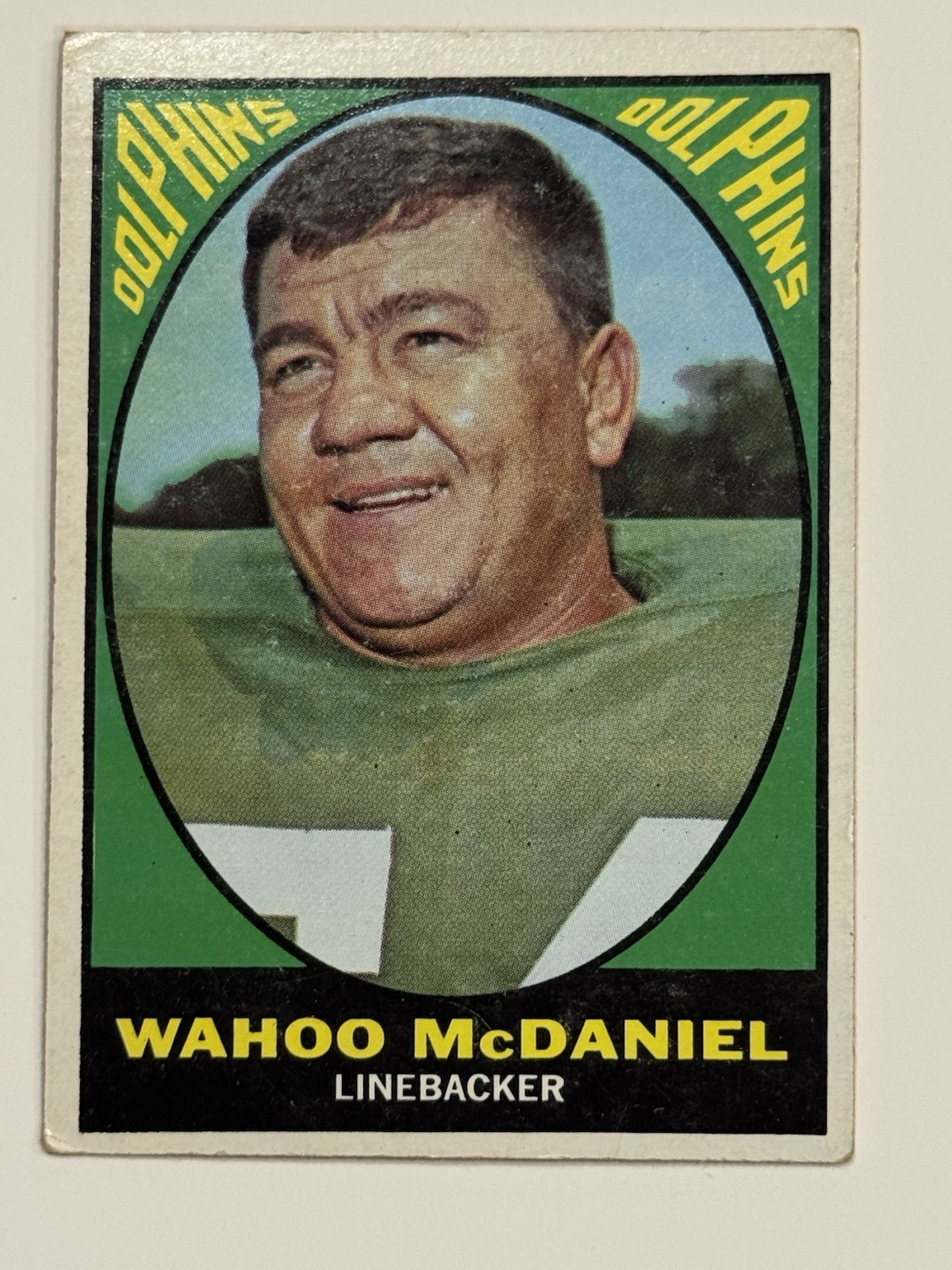 Topps 1967 Topps Wahoo McDaniel #82 Rookie Base Miami Dolphins NFL Card Topps 1967 Topps Wahoo McDaniel #82 Rookie Base Miami Dolphins NFL Card