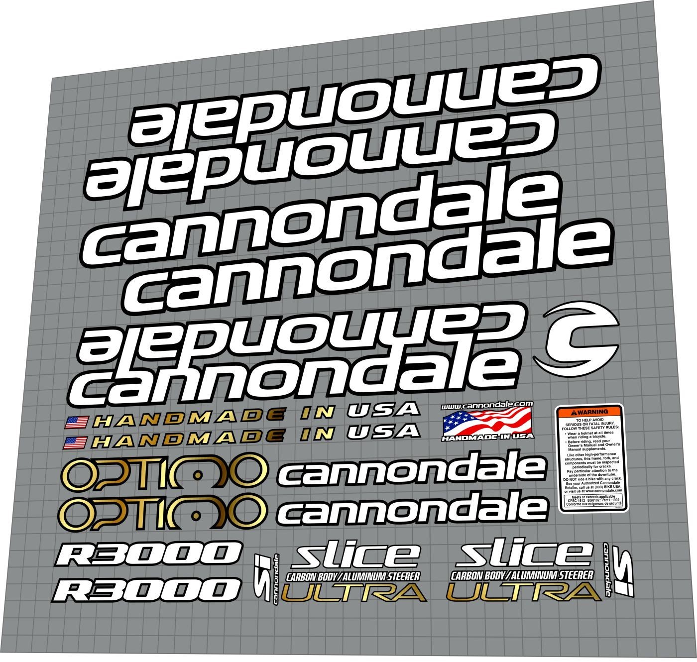 2004 Cannondale CAAD7 R3000 Optimo Blue Frame DECAL SET