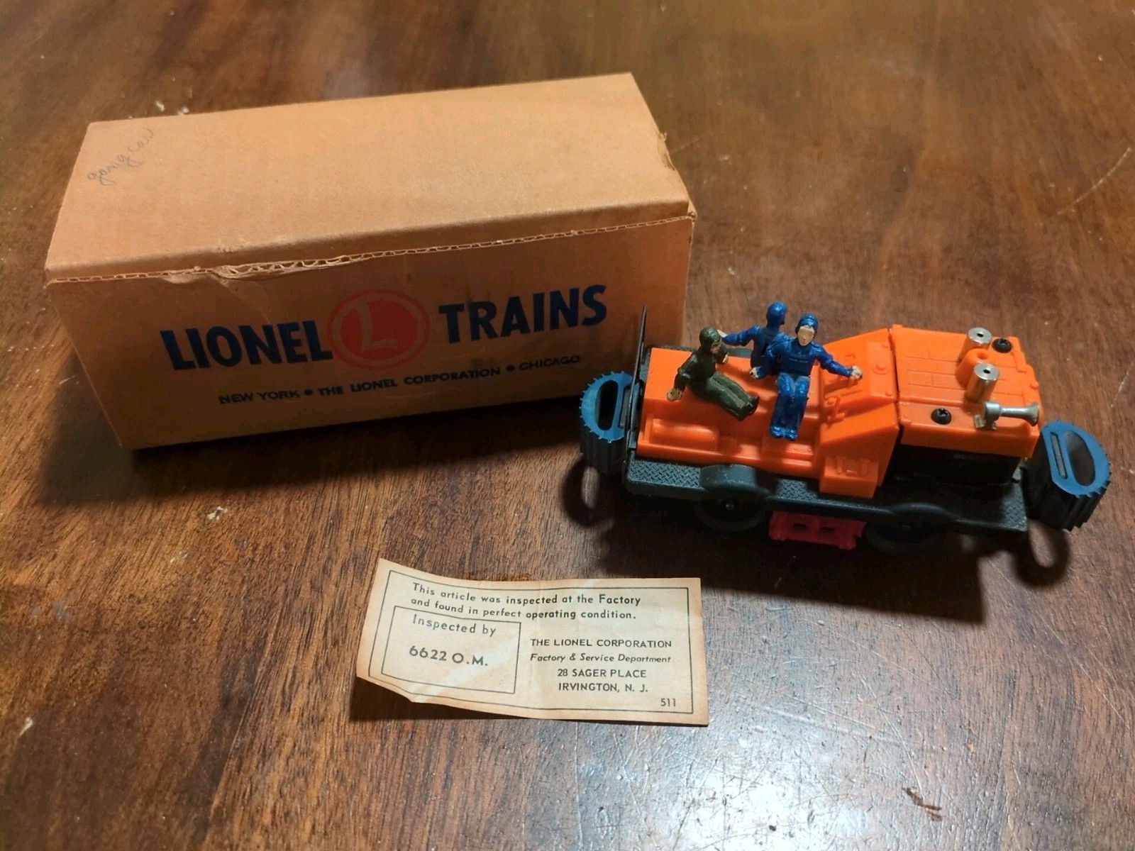 Vintage LIONEL No. 50 Gang Car with Original Box 