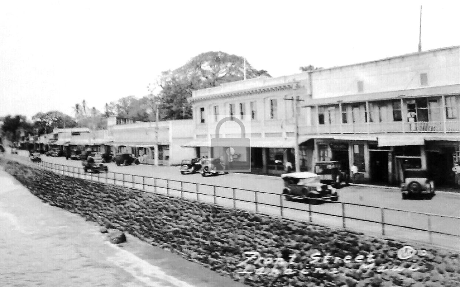 Front Street Cars & Stores Lahaina Maui Hawaii HI - Reprint Front Street Cars & Stores Lahaina Maui Hawaii HI - Reprint
