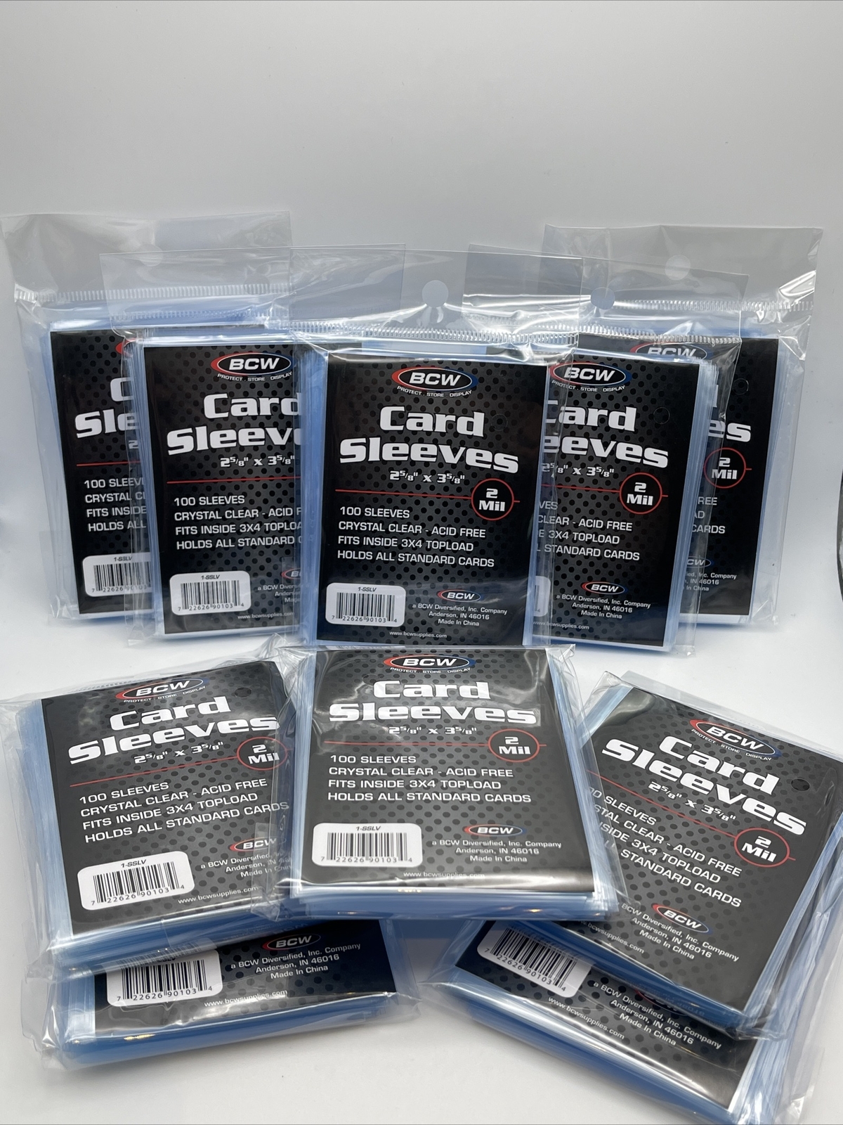BCW Penny Card Soft Sleeves 10 Packs of 100 for Standard Sized Cards = 1000 BCW Penny Card Soft Sleeves 10 Packs of 100 for Standard Sized Cards = 1000