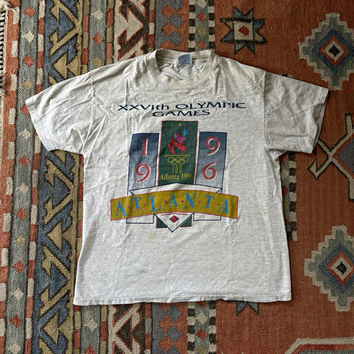 Vintage Atlanta 1996 Olympic Games Single Stitch Tee Shirt Vintage Atlanta 1996 Olympic Games Single Stitch Tee Shirt