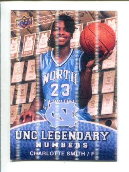 2010-11 UD North Carolina Basketball 3D Legendary Numbers LN-24 Charlotte Smith