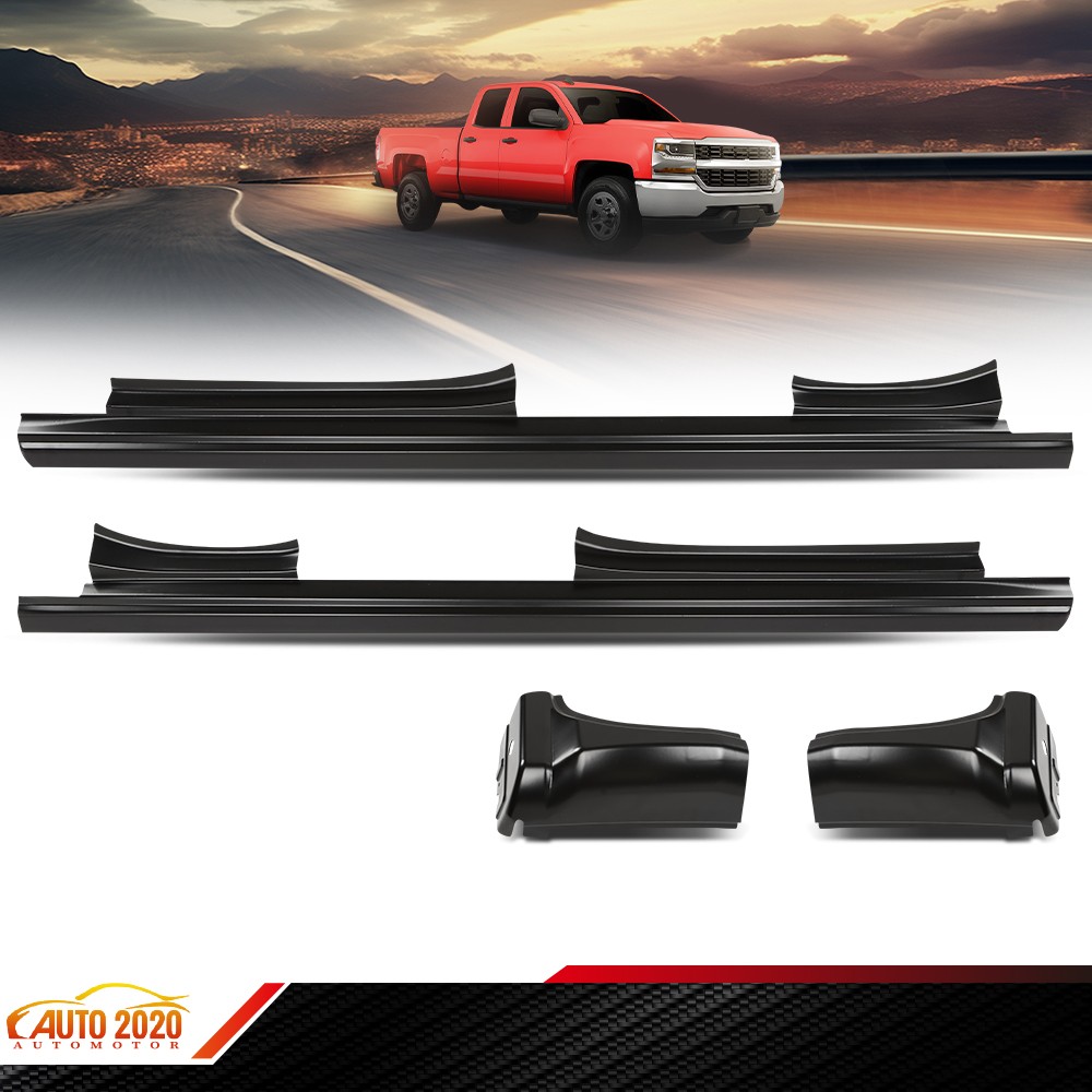 Slip-on Rocker Cab Corner 4 Door Double cab Fits 2014-2018 Chevy Gmc Pickup