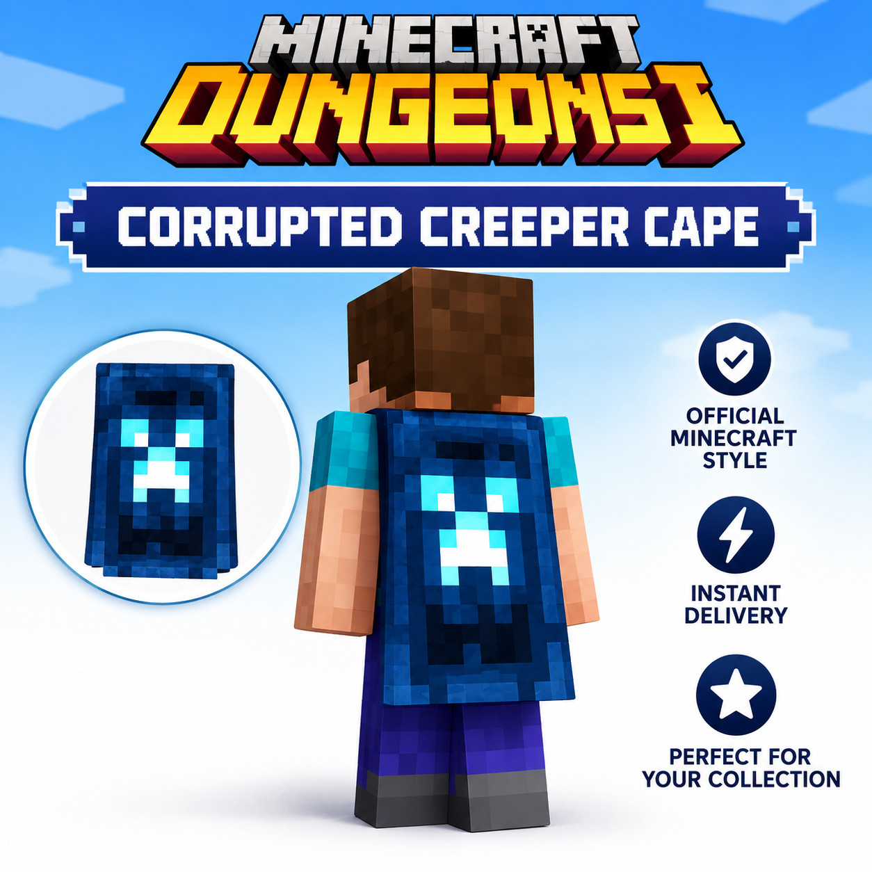 Minecraft(Dungeons II) Corrupted Creeper Cape Code | Applicable only Dungeons II Minecraft(Dungeons II) Corrupted Creeper Cape Code | Applicable only Dungeons II
