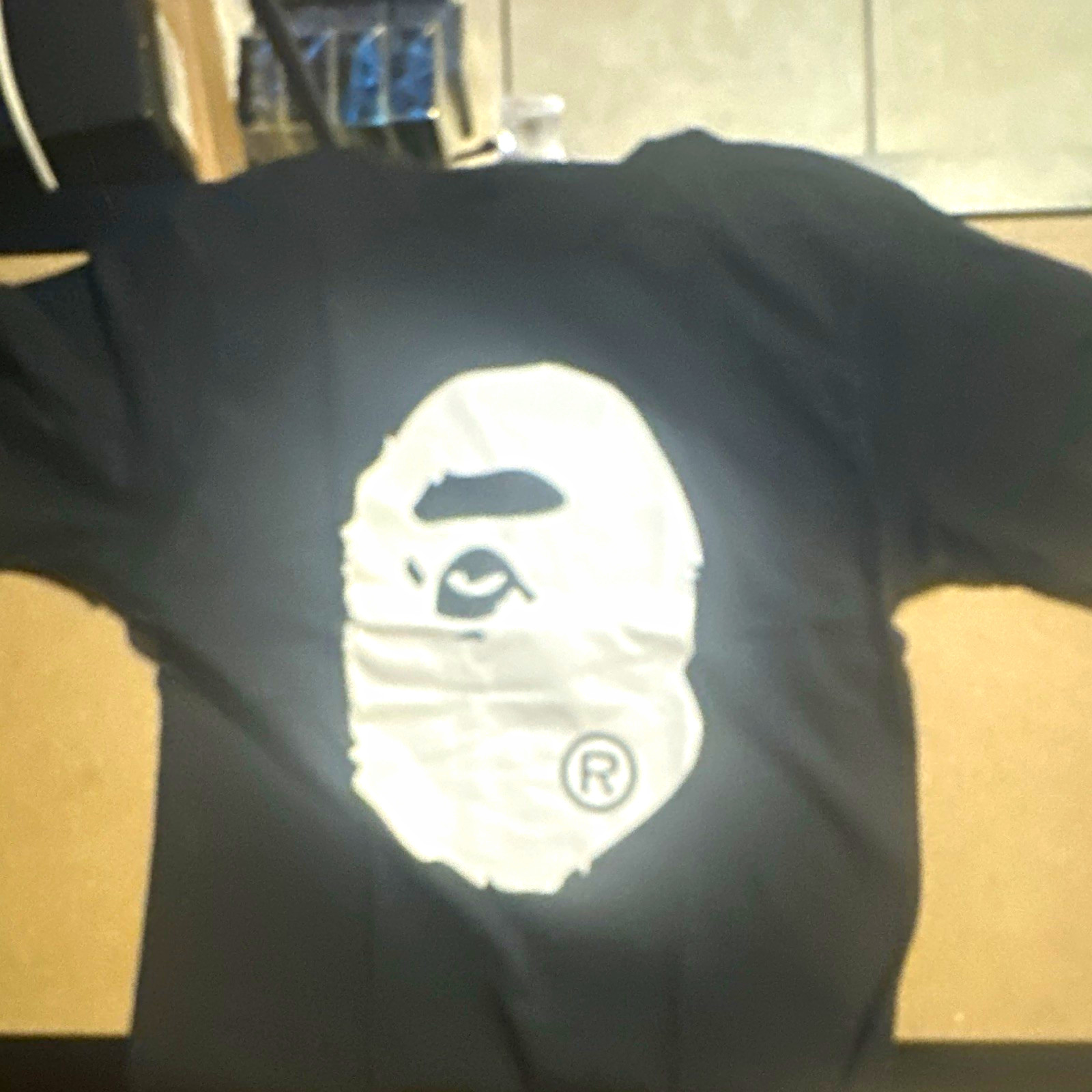 A Bathing Ape BAPE Black Ape Head Logo Graphic Tee Men’s M