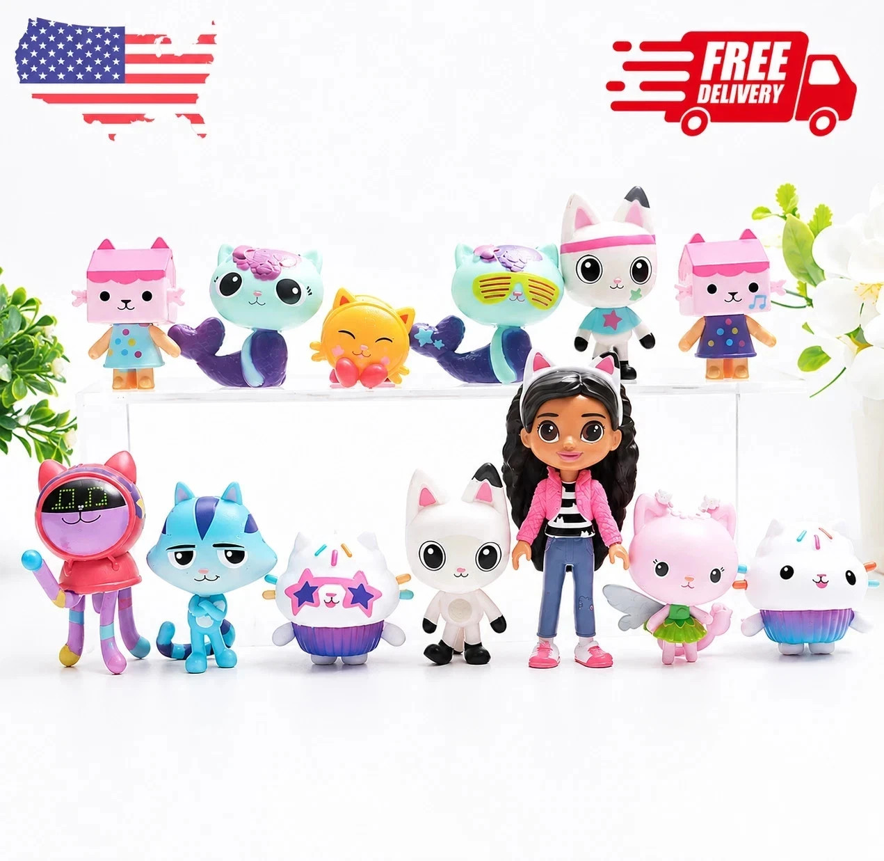 13pcs/set Gabby's Dollhouse Action Figure Cute Doll Collection Model Toys-New