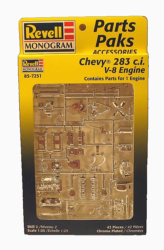 Revel Monogram 85-7251 Chevy 283 c.i. V-8 Engine Parts Pack New Revel Monogram 85-7251 Chevy 283 c.i. V-8 Engine Parts Pack New