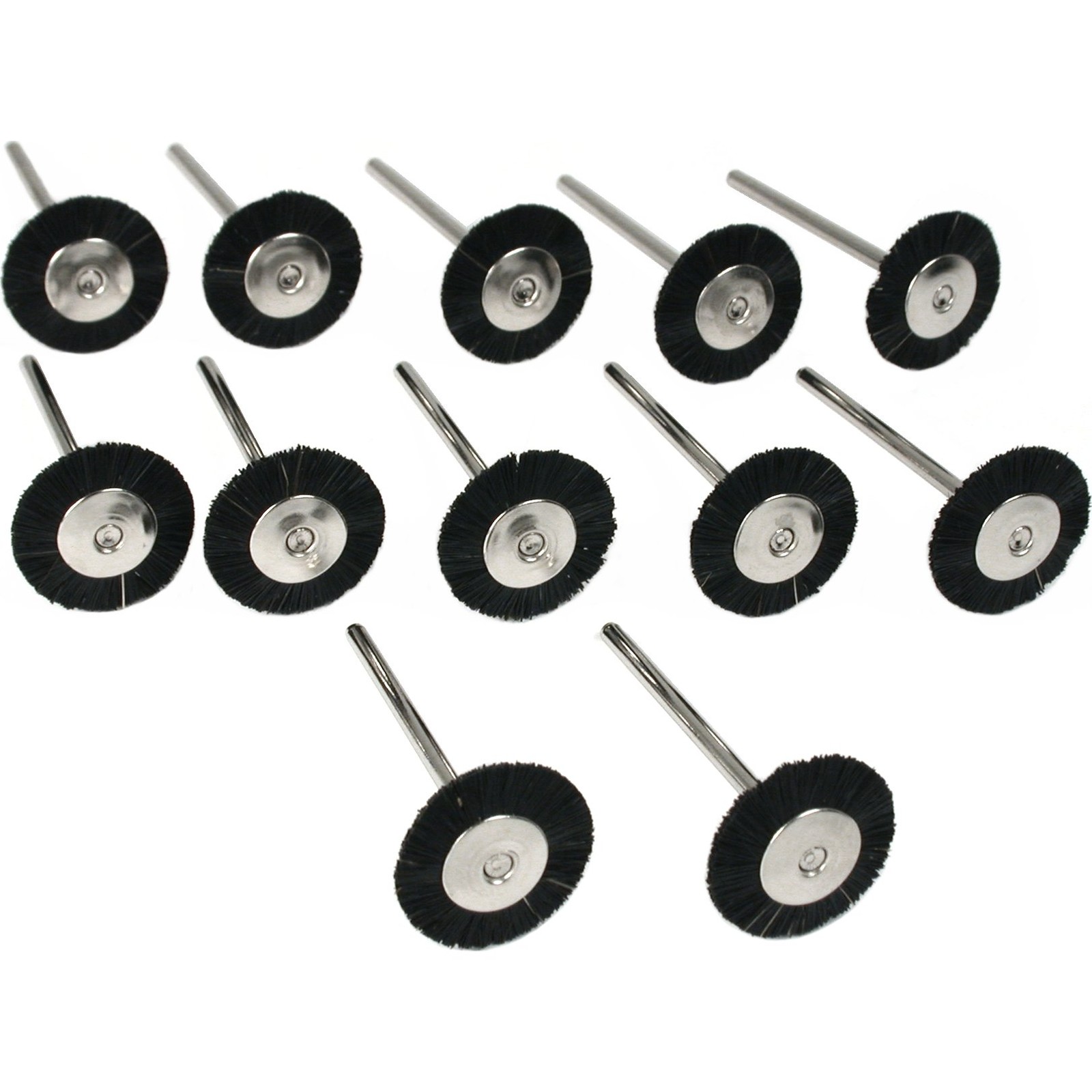 12 Stiff Bristle Wheel Rotary Brushes Buffing Polishing 12 Stiff Bristle Wheel Rotary Brushes Buffing Polishing