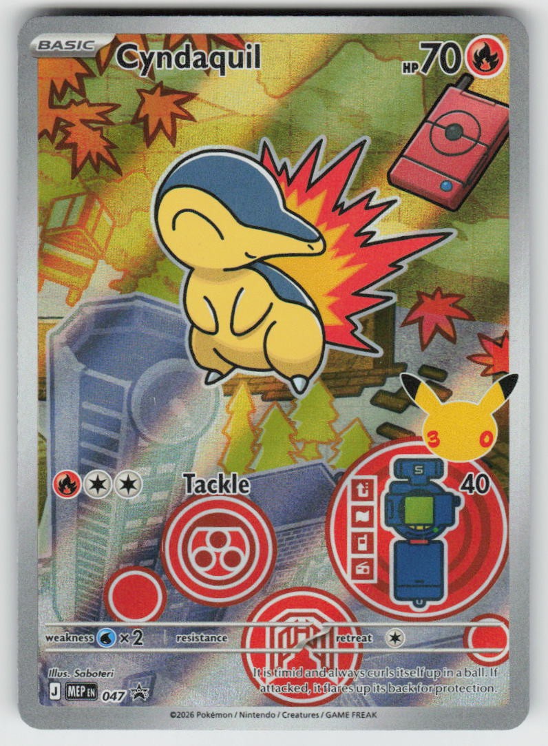 Cyndaquil 047 Promo ME: Mega Evolution Promo Pokemon Holo Near Mint Cyndaquil 047 Promo ME: Mega Evolution Promo Pokemon Holo Near Mint