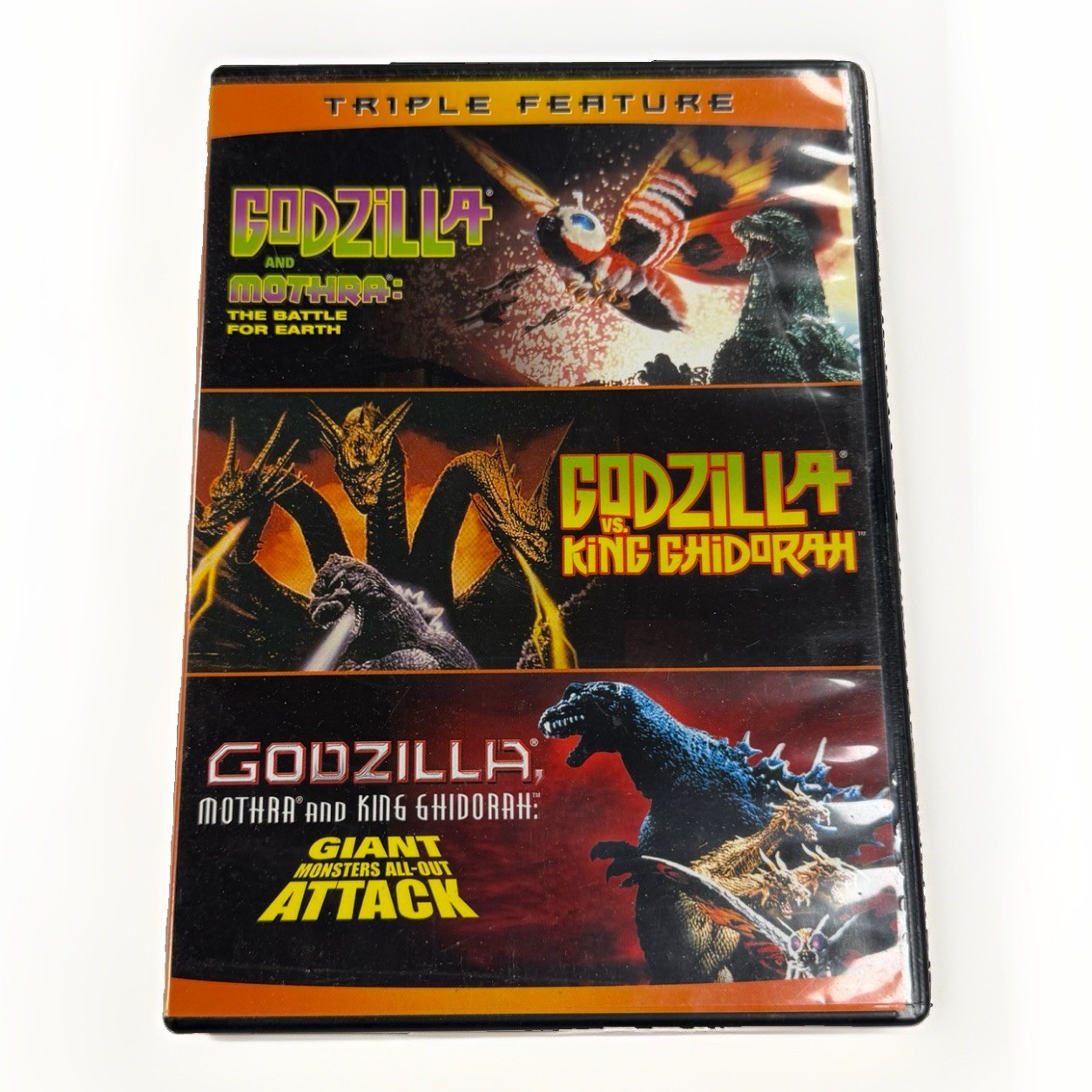 Godzilla and Mothra / Godzilla vs King Ghidora / Godzilla Mothra & King Ghidorah Godzilla and Mothra / Godzilla vs King Ghidora / Godzilla Mothra & King Ghidorah