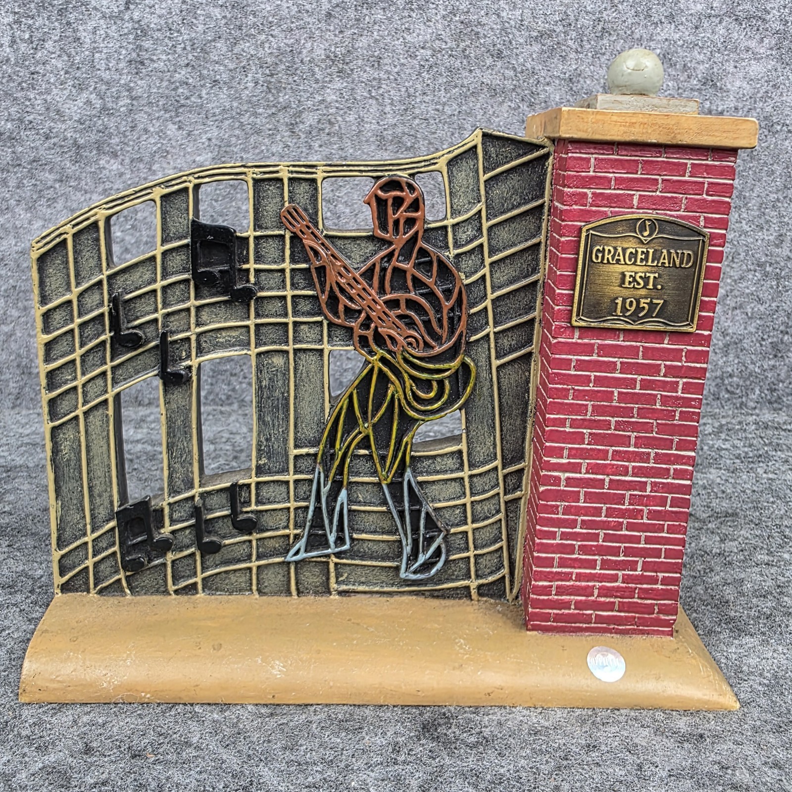 Vtg 1997 Elvis Presley Gates of Graceland Bookend Valdor Music