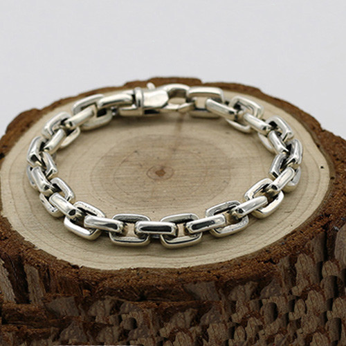 Men‘s 925 Sterling Silver Bracelet Link Classical Chain Loop Jewelry 6.3 Men‘s 925 Sterling Silver Bracelet Link Classical Chain Loop Jewelry 6.3