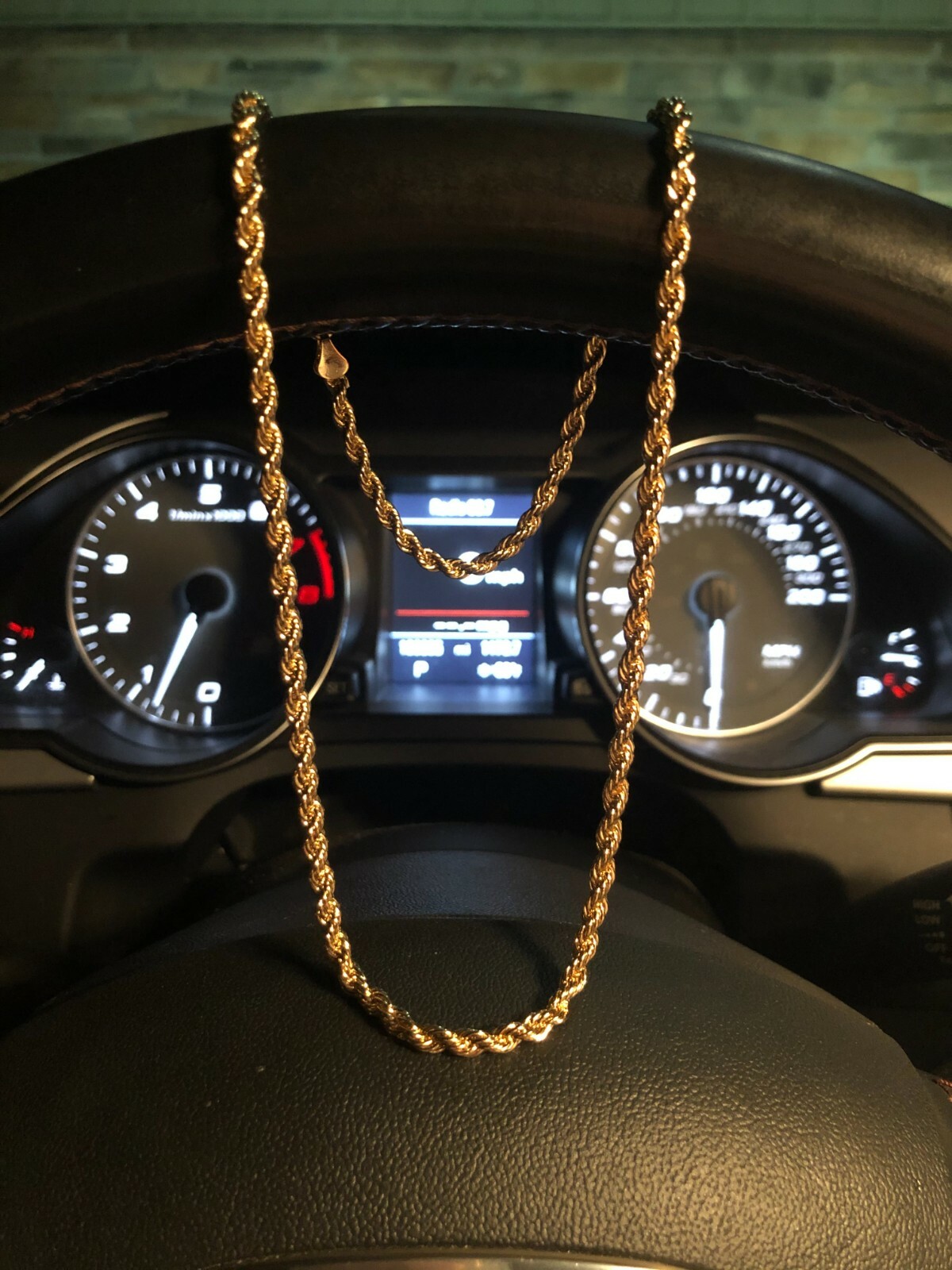 Men\'s 14k Gold Stamped Rope Chain 20 Inches \