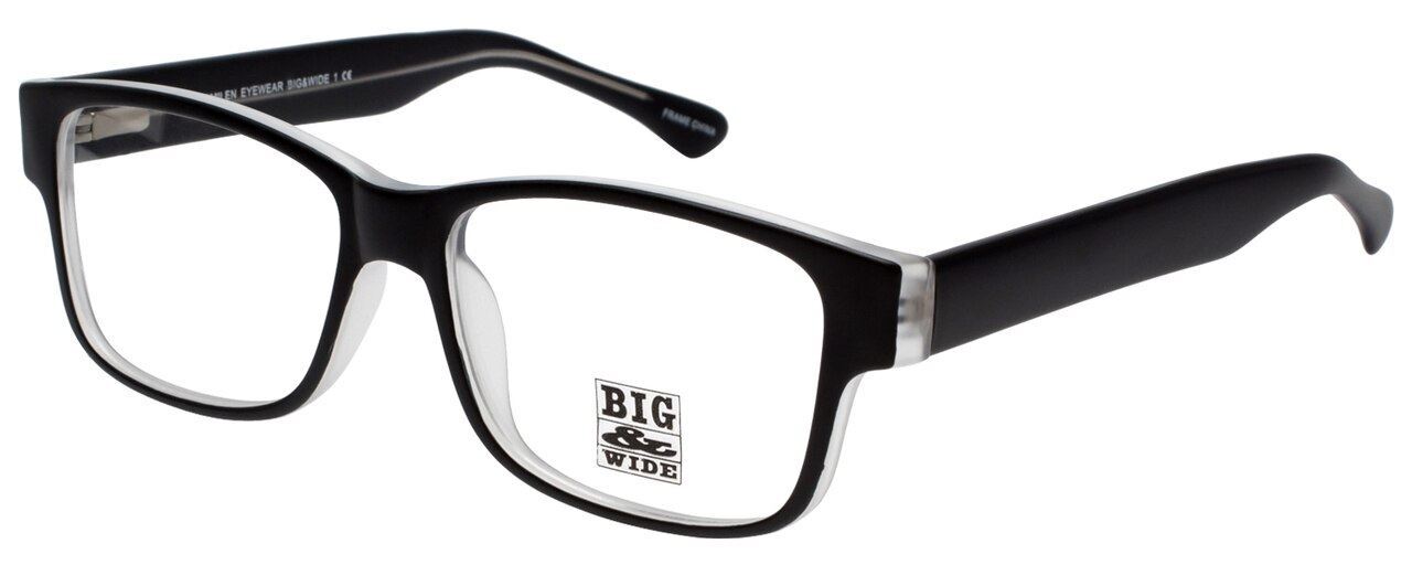 Big&Wide Designer Multi-Focus Blue Light Glasses BW1 Matte Black Crystal 60mm