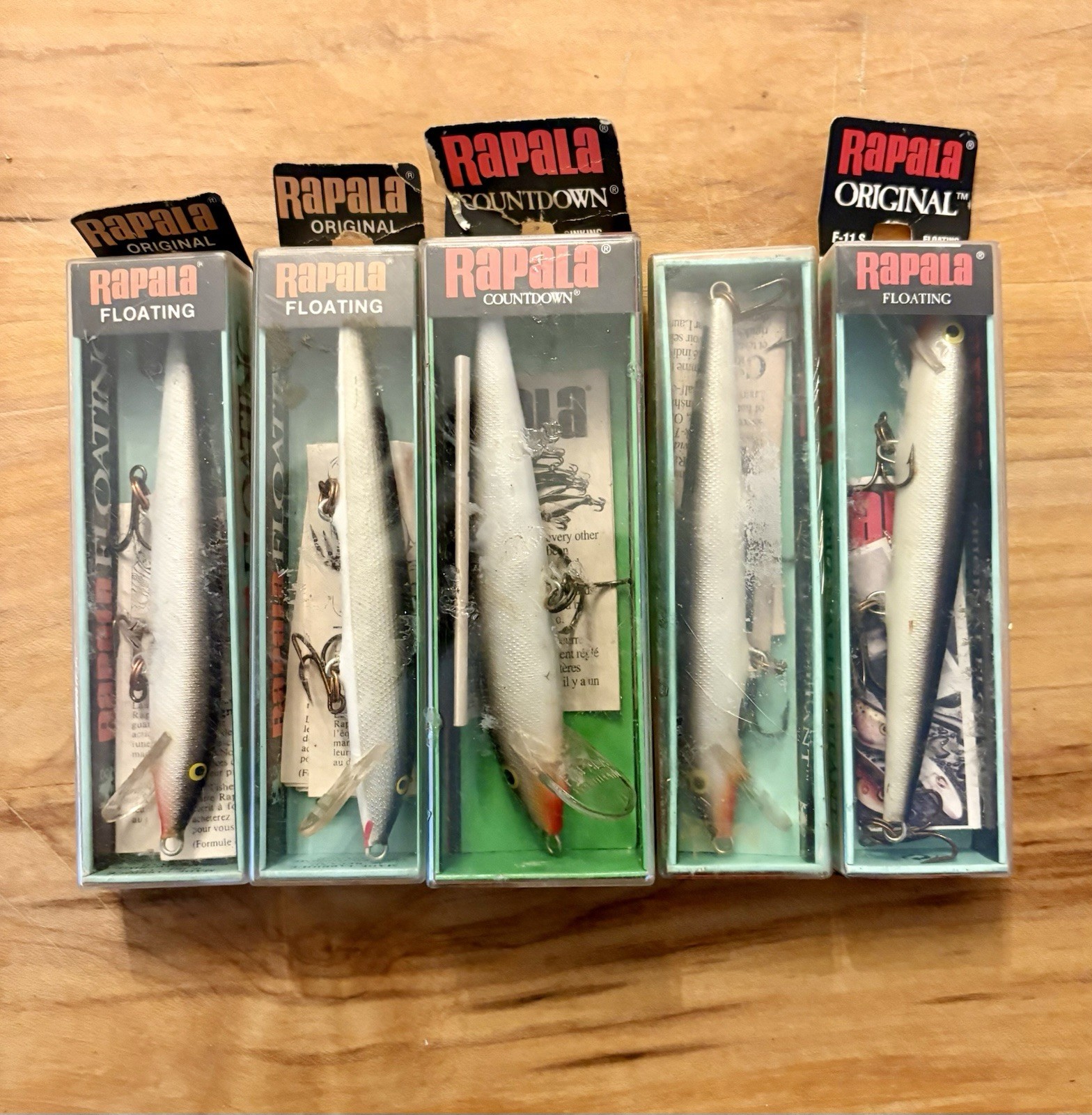 Rapala Original Floating F-11 & Countdown Lot - 5 Total - W/Original boxes. 🎣 Rapala Original Floating F-11 & Countdown Lot - 5 Total - W/Original boxes. 🎣