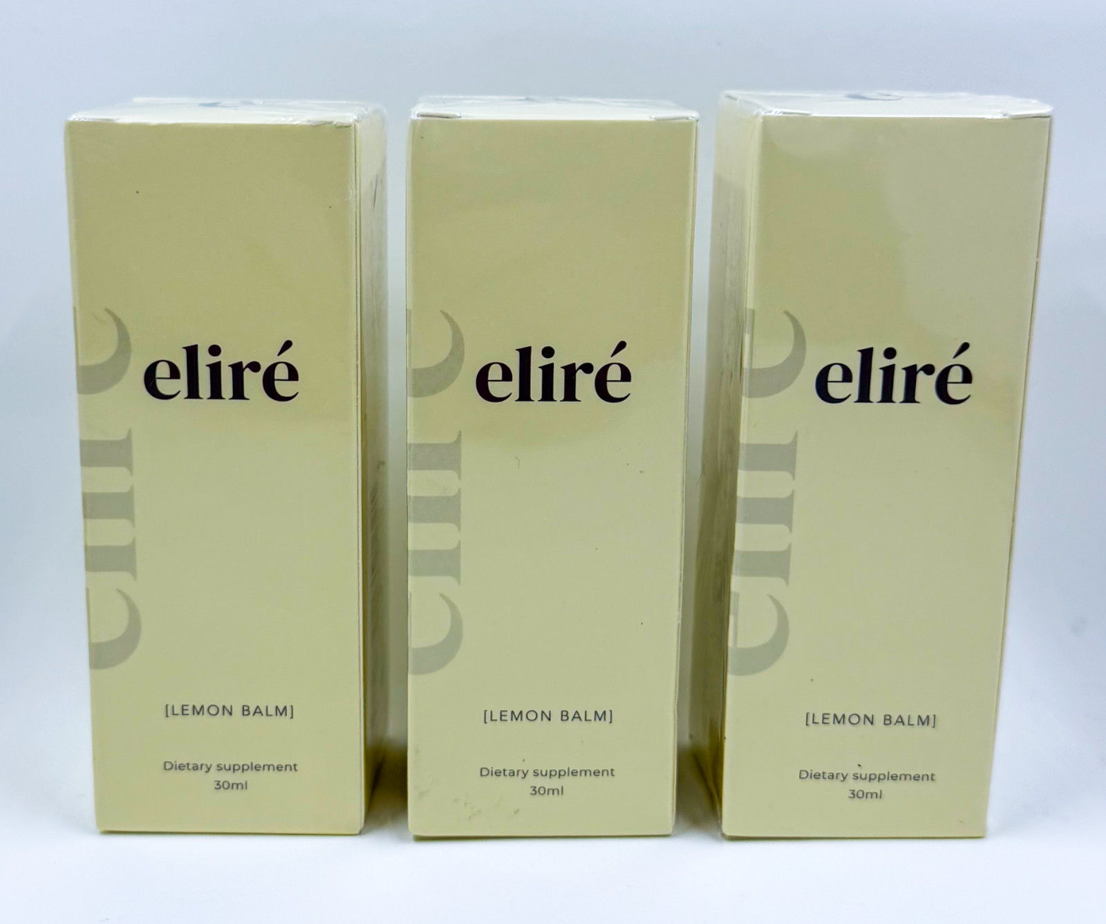 3pk Elire Organic Lemon Balm Extract 30 mL Exp 30/05/2027 NIB Sealed