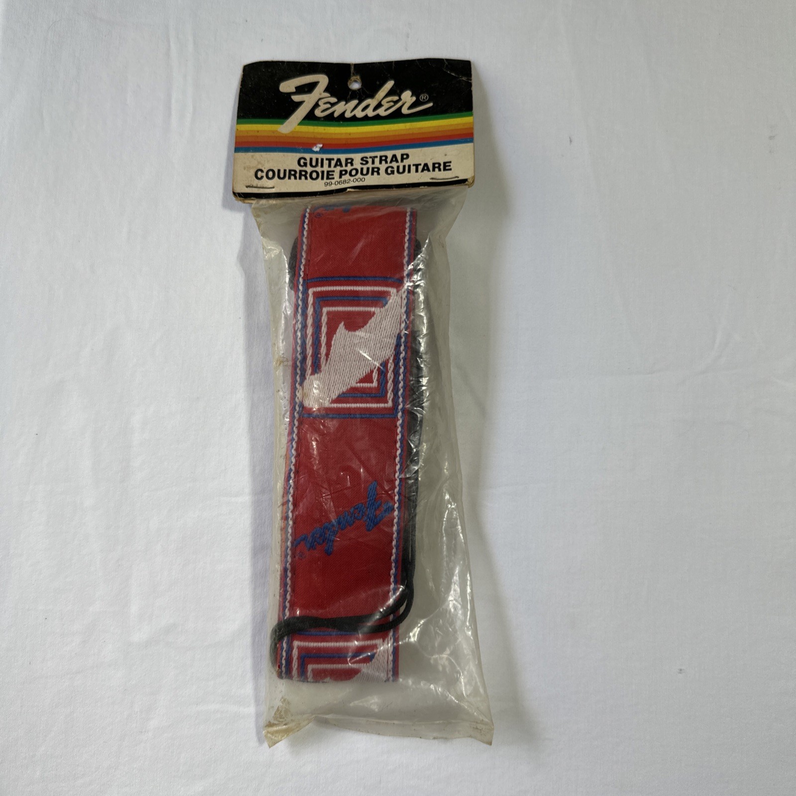 VTG 1970s 80s Fender Guitar Strap Straight Logo Embroidered NOS SEALED USA Made