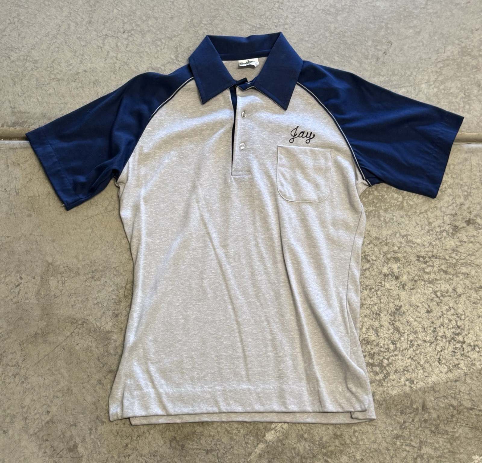 True Vintage 70’s San Jose Chain stitched Bowling Collared Shirt Small Polo Mens