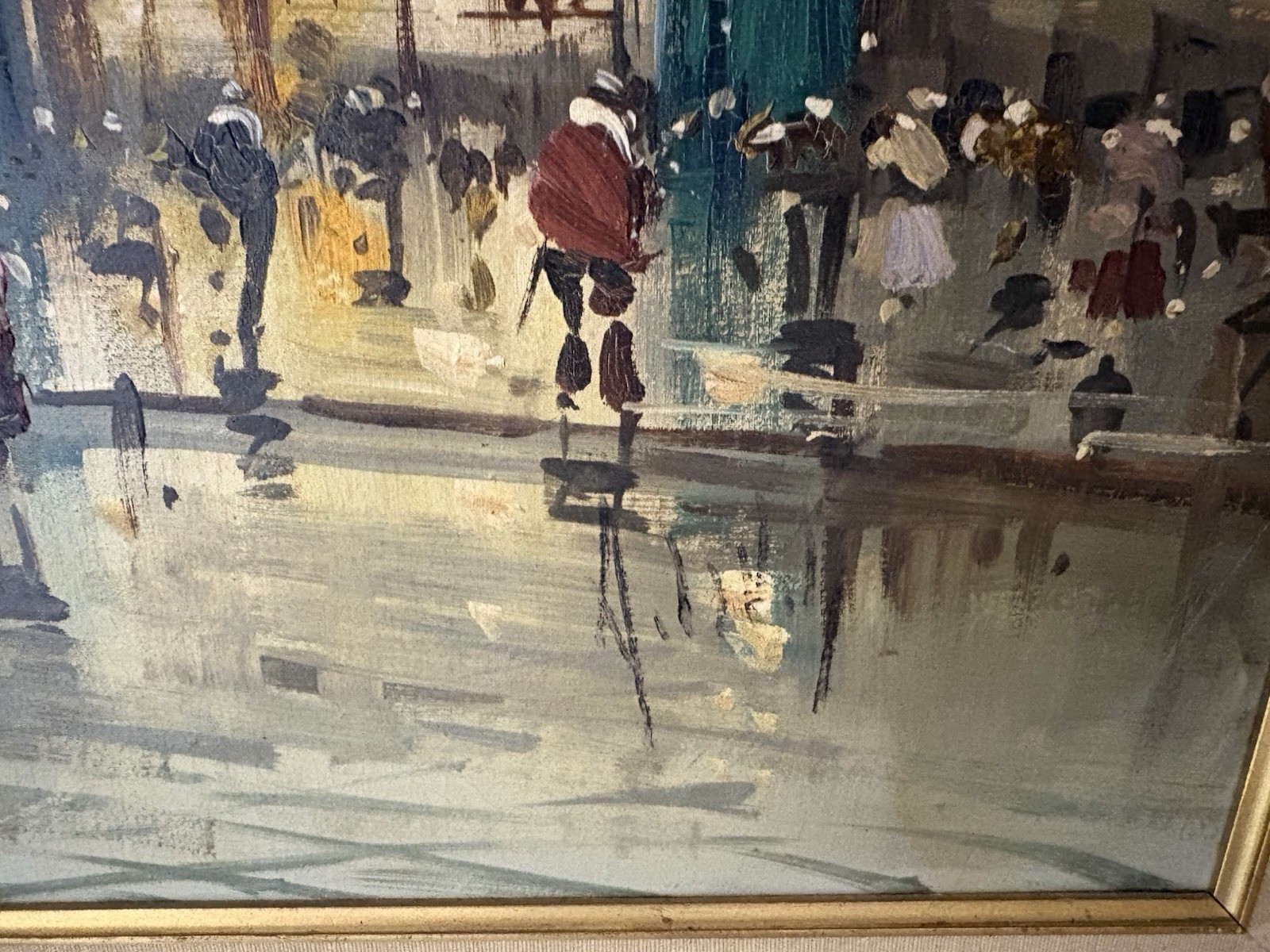 Parisian Scene - Vintage Moulin Rouge Oil Painting by Antonio DeVity Parisian Scene - Vintage Moulin Rouge Oil Painting by Antonio DeVity