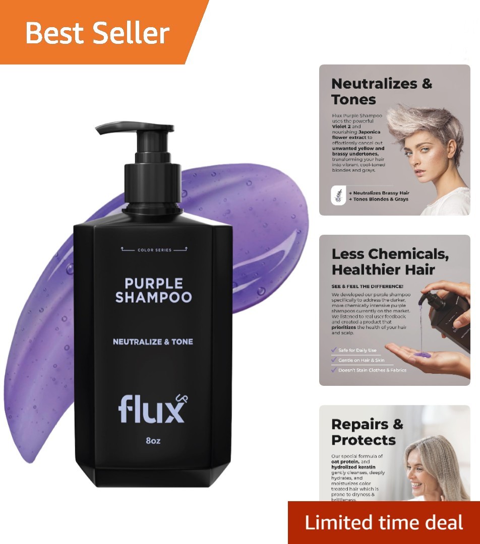 Hydrating Purple Shampoo for Color-Treated Hair - Anti-Brass Solution - 8 Oz Hydrating Purple Shampoo for Color-Treated Hair - Anti-Brass Solution - 8 Oz