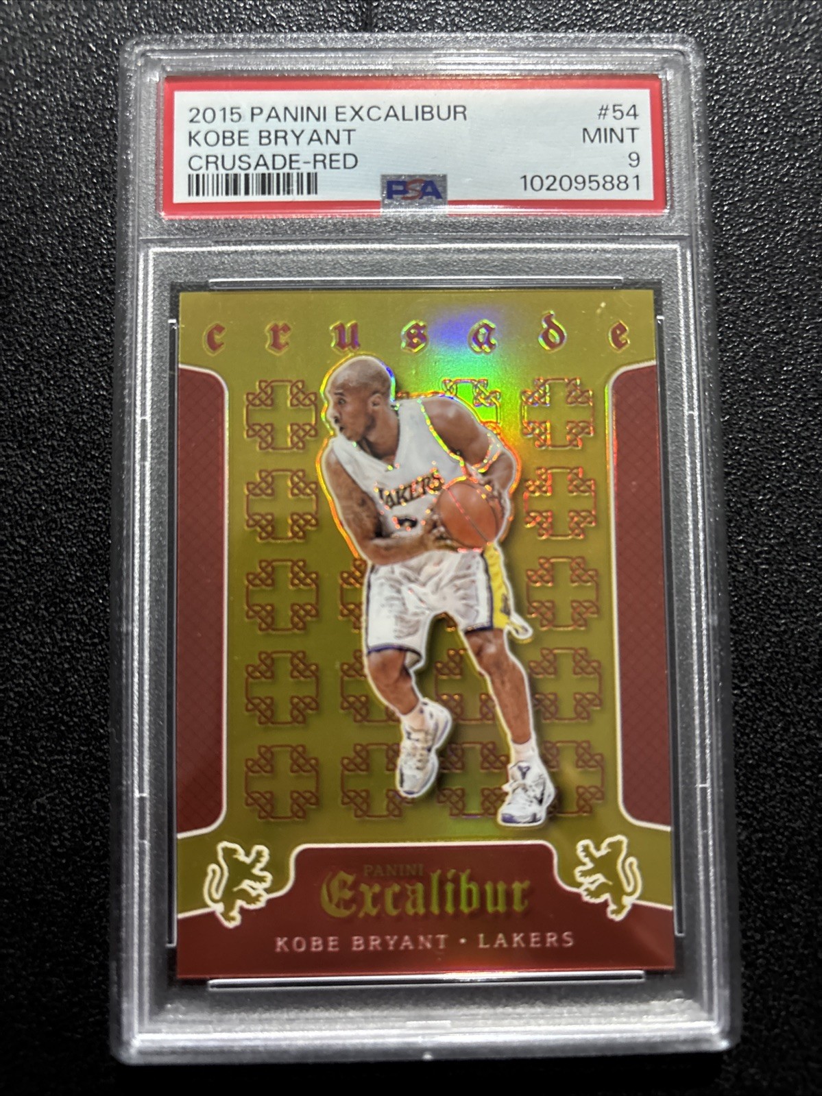 2015-16 Panini Excalibur - Crusade Kobe Bryant #54 Red /149 PSA 9 Low Population
