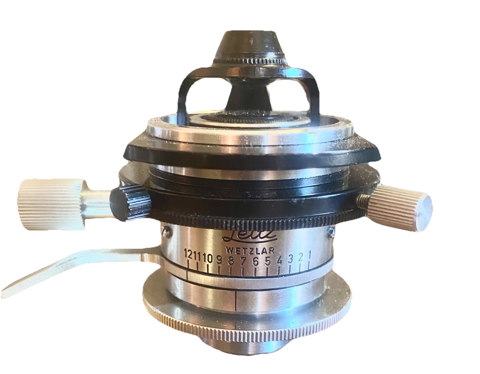 VTG LEITZ (LEICA) BEREK WETZLAR MICROSCOPE CONDENSER FOR ORTHOPLAN ORTHOLUX LENS VTG LEITZ (LEICA) BEREK WETZLAR MICROSCOPE CONDENSER FOR ORTHOPLAN ORTHOLUX LENS