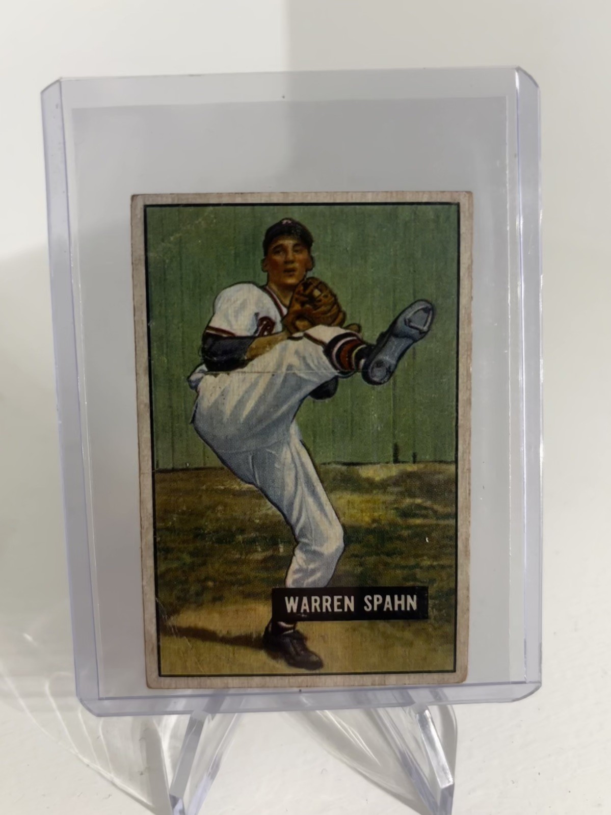 1951 Bowman - Warren Spahn #134 Boston Braves 1951 Bowman - Warren Spahn #134 Boston Braves