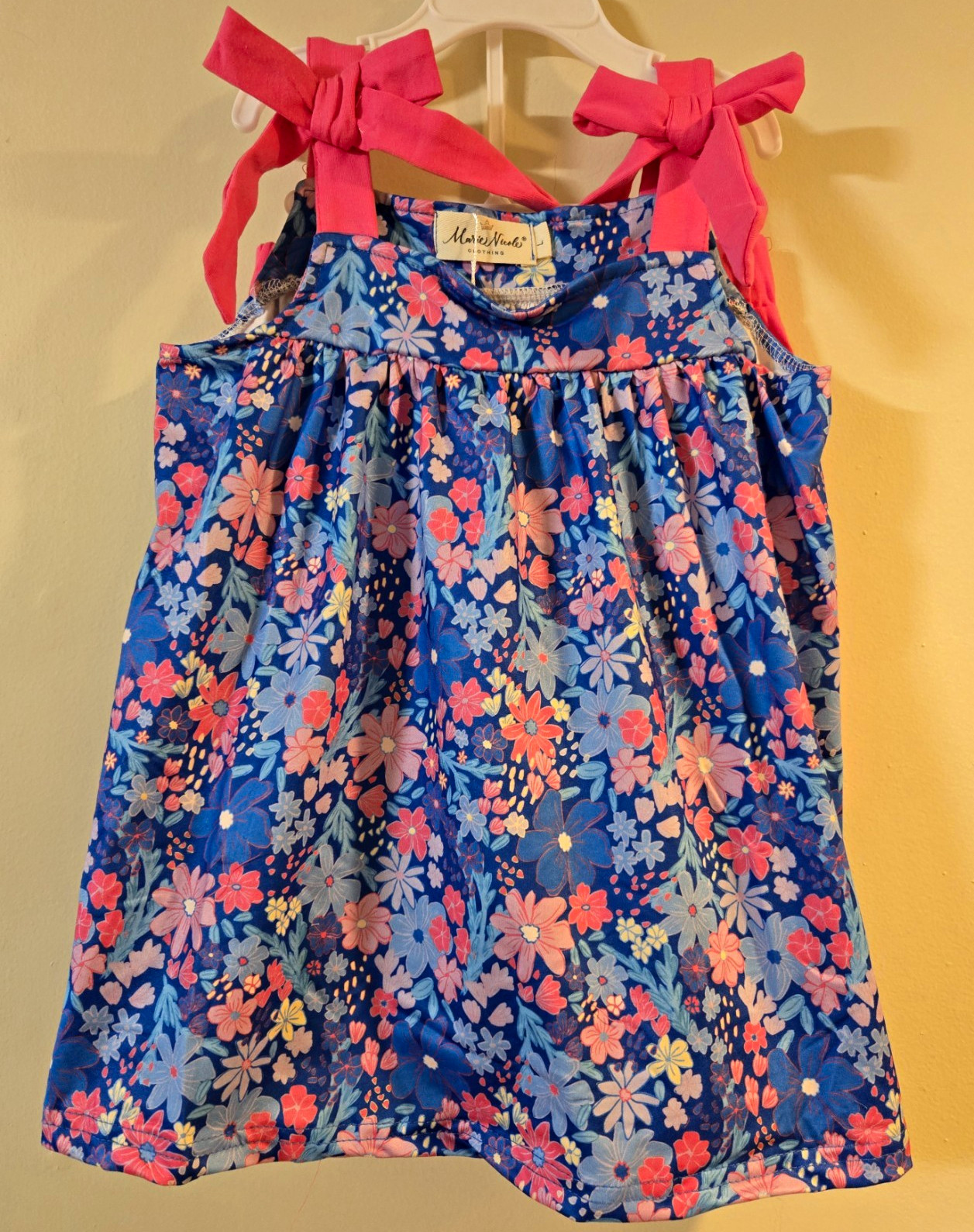 Marie Nicole Sz 3T Toddler Girls 2pc Floral Strap Top/ Pink Shorts NWT Pretty