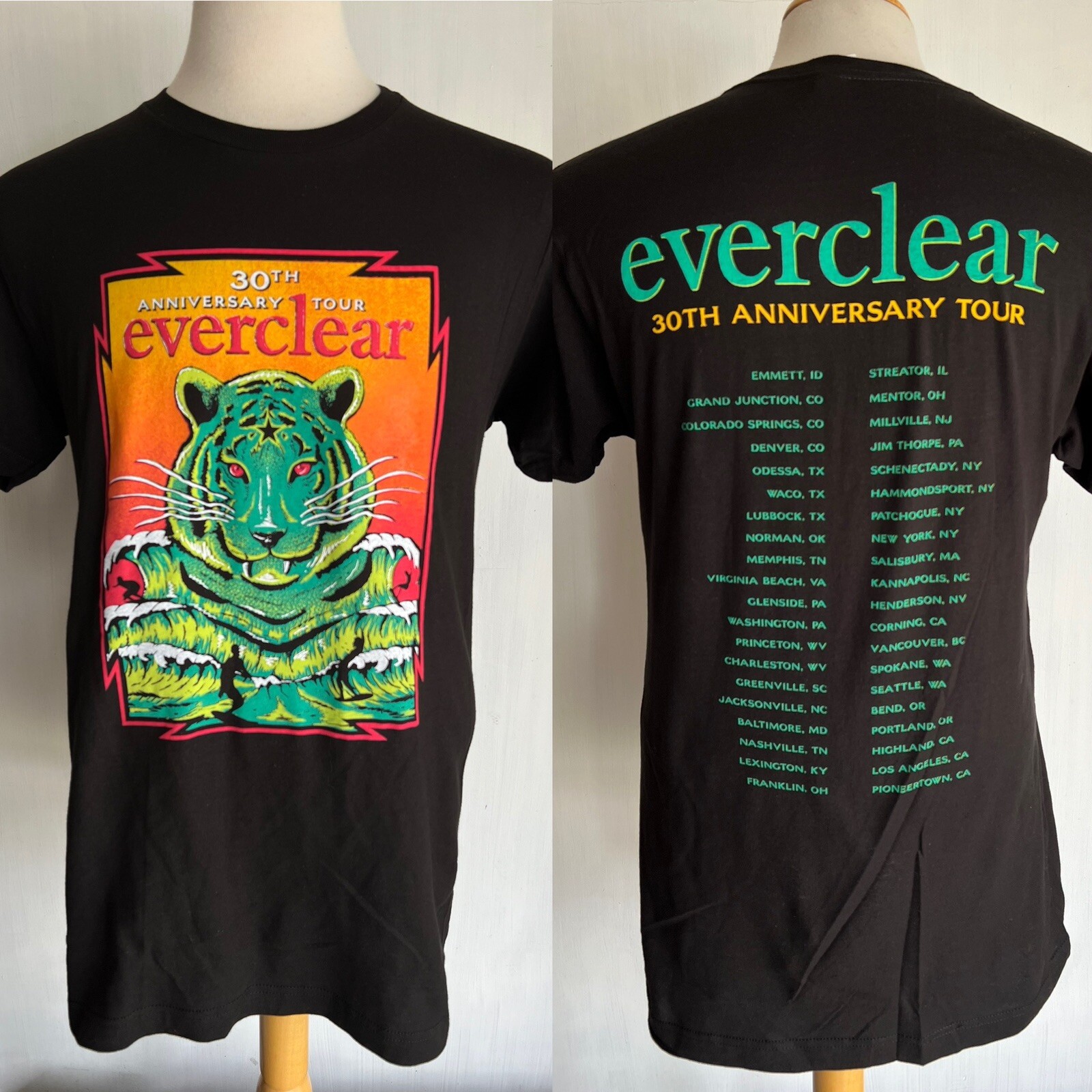 EVERCLEAR (2023) Official 30th Anniversary Tour Dates 90s Band T-Shirt Sz Small