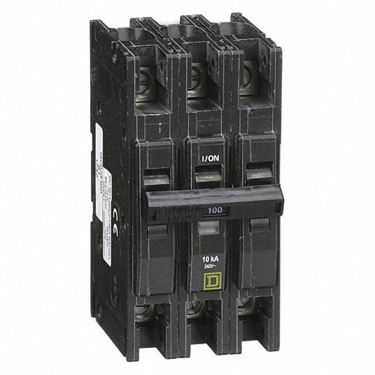 Square D QOU3100 100 Amp 3-Pole Circuit Breaker QO 100A 240V 3-Phase (Brand new)