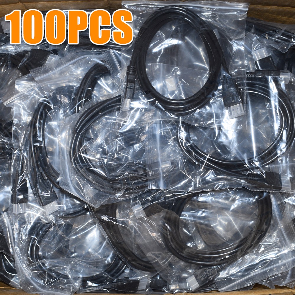 100x HDMI Cable High Speed 5ft New Bulk Lot 100-Pack Wholesale TV Monitor 4K