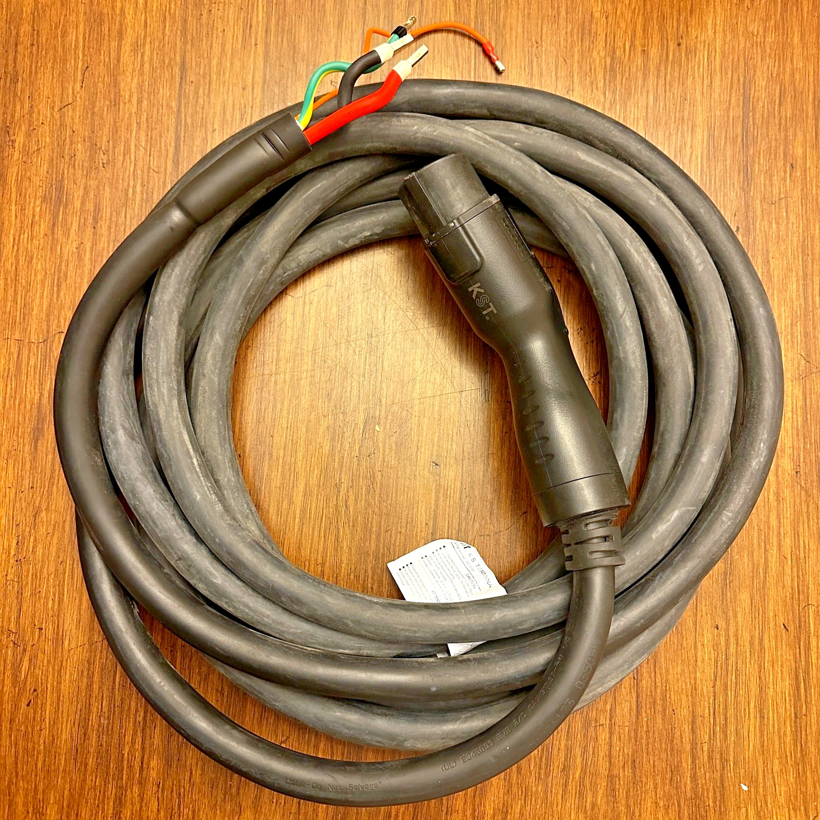 Replacement cable for J1772 charging station Type 1 Wall Charger 48 Amps 23 feet