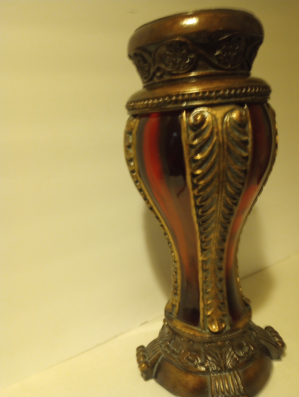 Montefiori Italy Tall Ruby Red Candleholders
