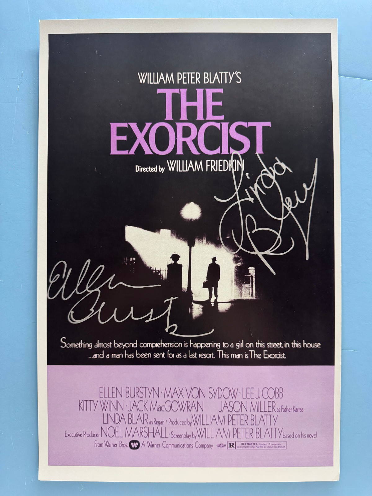 THE EXORCIST MOVIE POSTER 11x17 SIGNED BY 2 AUTHENTICATED wCOA 