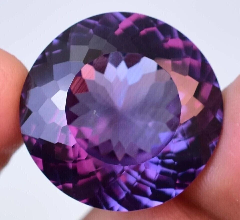 Natural 39.25 Ct Round Shape Bi-Color Sapphire Certified Flawless Loose Gemstone