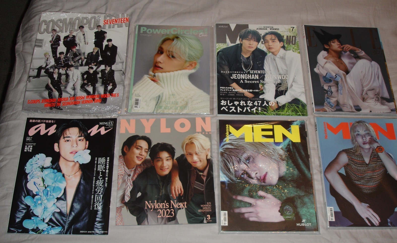 SEVENTEEN JEONGHAN MEN Noblesse KOREA Magazine 2024 Mixed LOT of 8