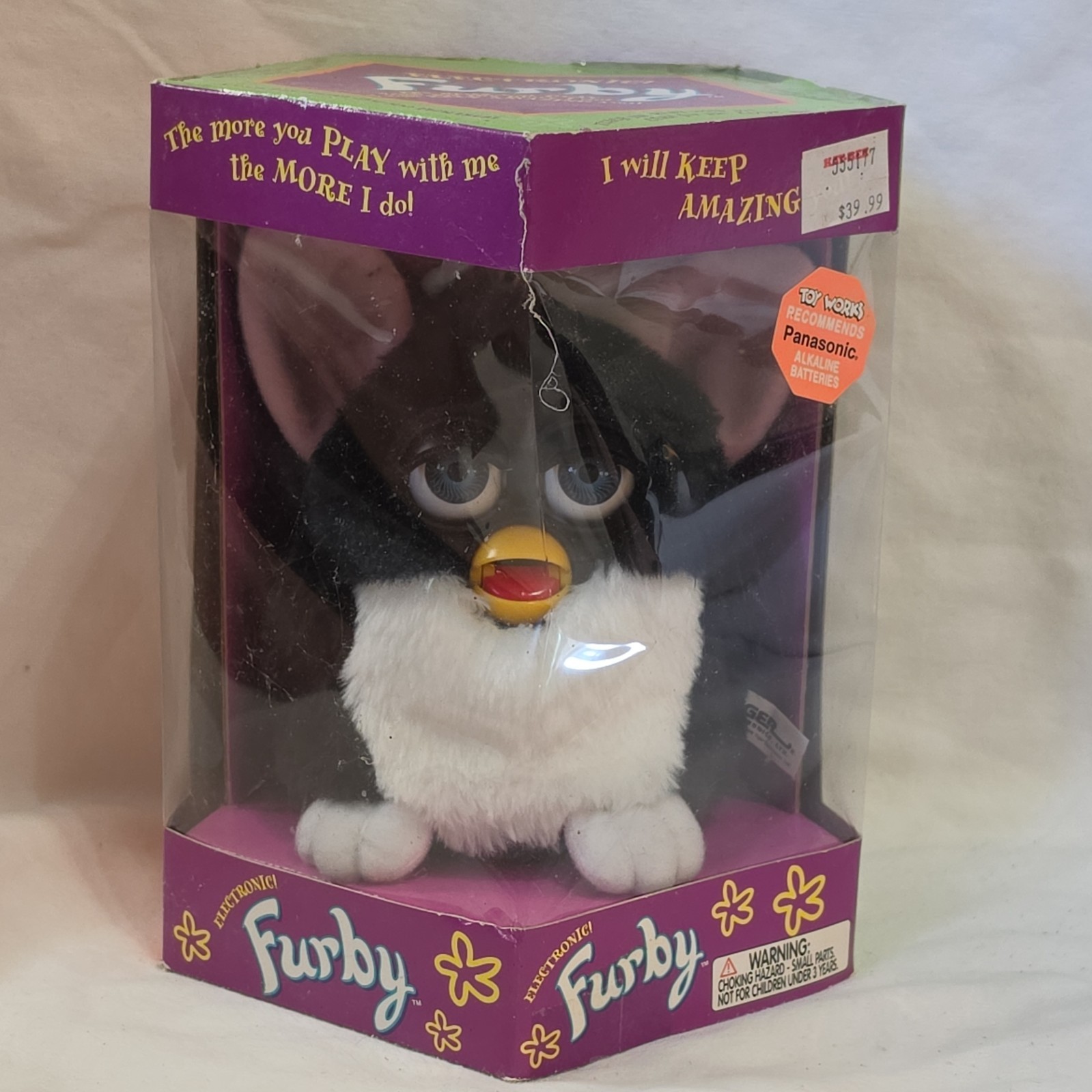 Furby Vintage 1998 Original   Generation Tuxedo Black/White SEALED