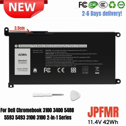 ✅LOT JPFMR Battery For Dell Chromebook 3100 3400 5488 5593 5493 3100 3100 2-in-1