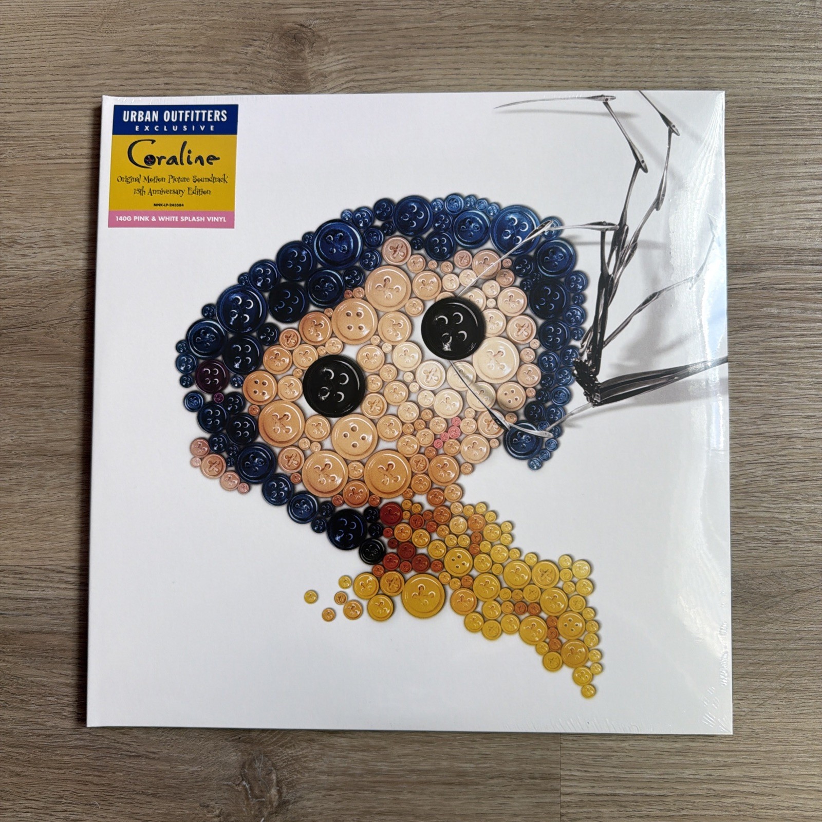 Coraline 15th Anniversary UO Pink White Picture Disc VINYL RECORD NEW