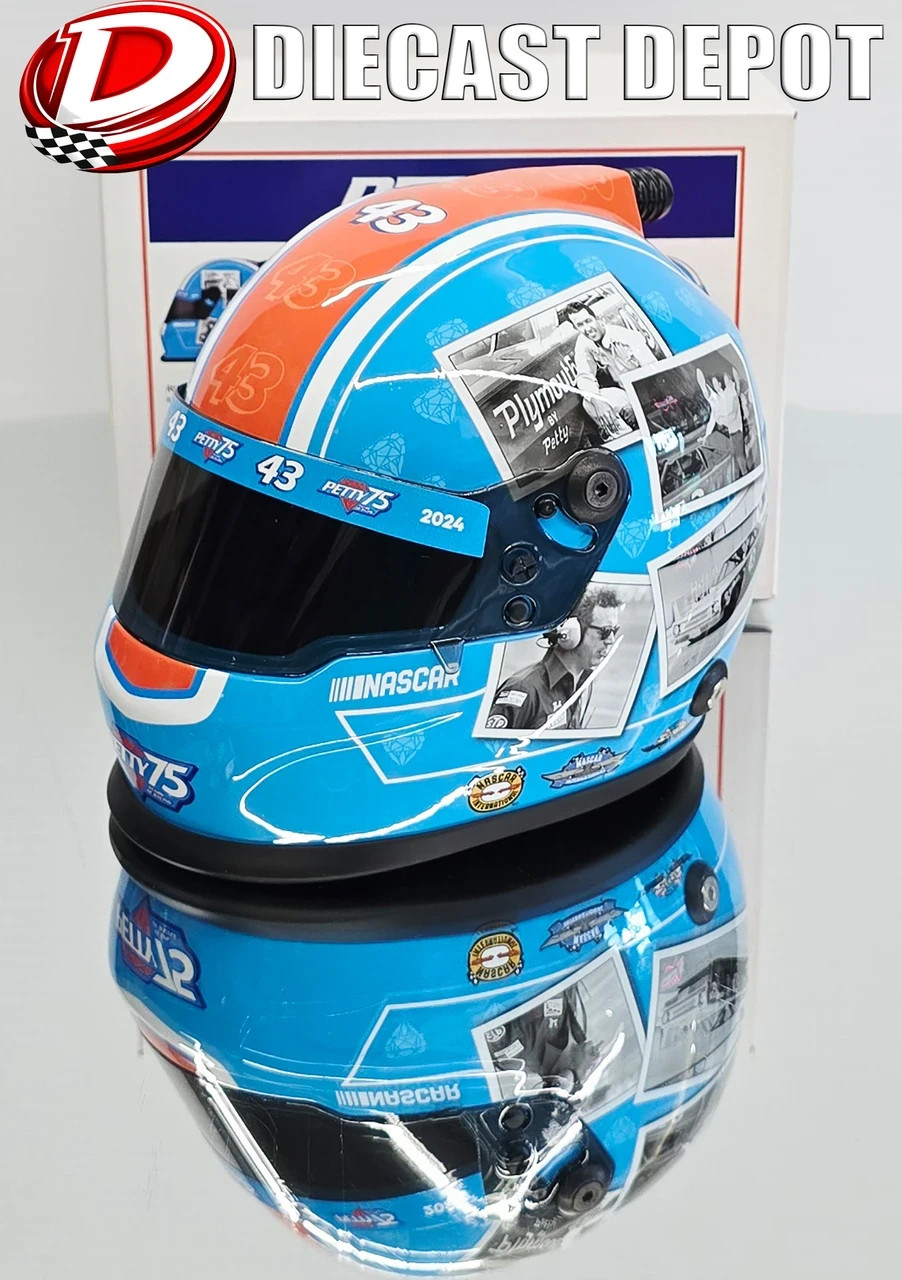 PETTY 75TH ANNIVERSARY BLUE 1/2 SCALE MINI REPLICA HELMET