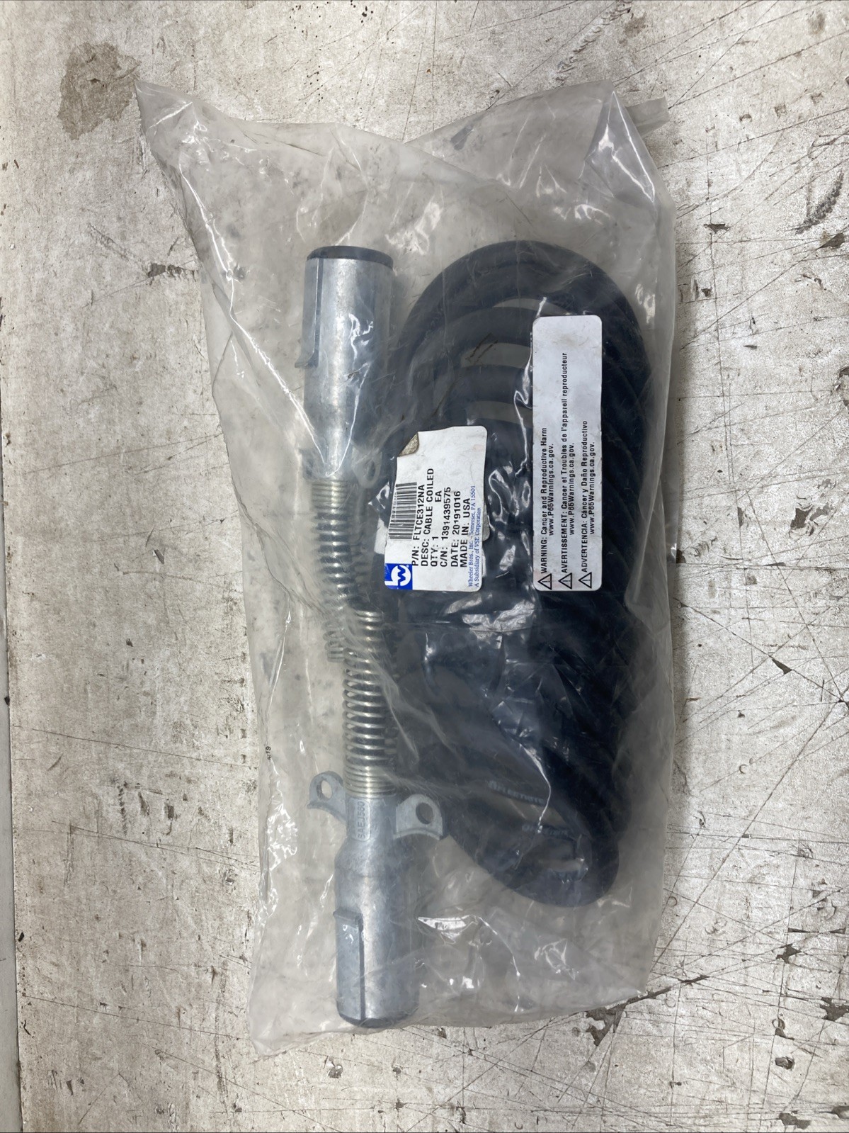 Fleetrite 12ft. Non-ABS Coiled Cable FLTCE312NA (New Old Stock) Fleetrite 12ft. Non-ABS Coiled Cable FLTCE312NA (New Old Stock)