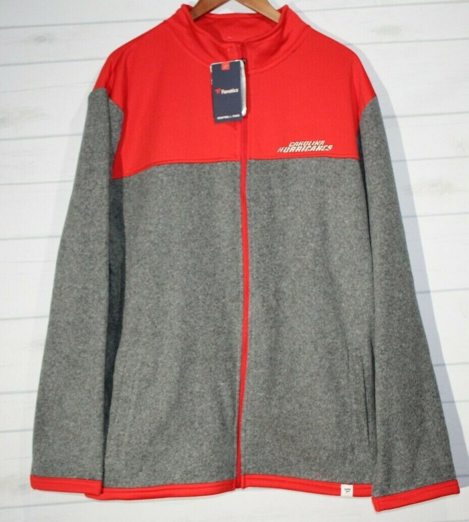 FANATICS CAROLINA HURRICANES NHL FULL ZIP FLEECE JACKET - SIZE XL - NWT FANATICS CAROLINA HURRICANES NHL FULL ZIP FLEECE JACKET - SIZE XL - NWT