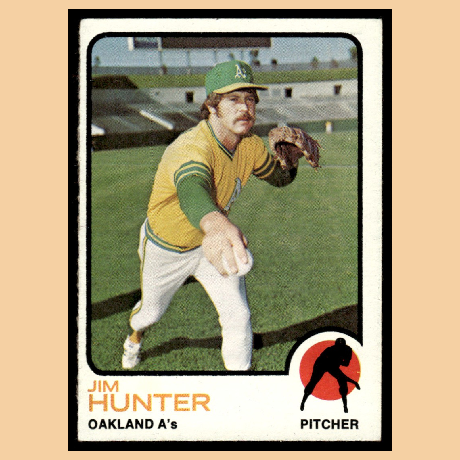 Jim Hunter #235 1973 Topps Oakland Athletics Baseball Card MLB EX