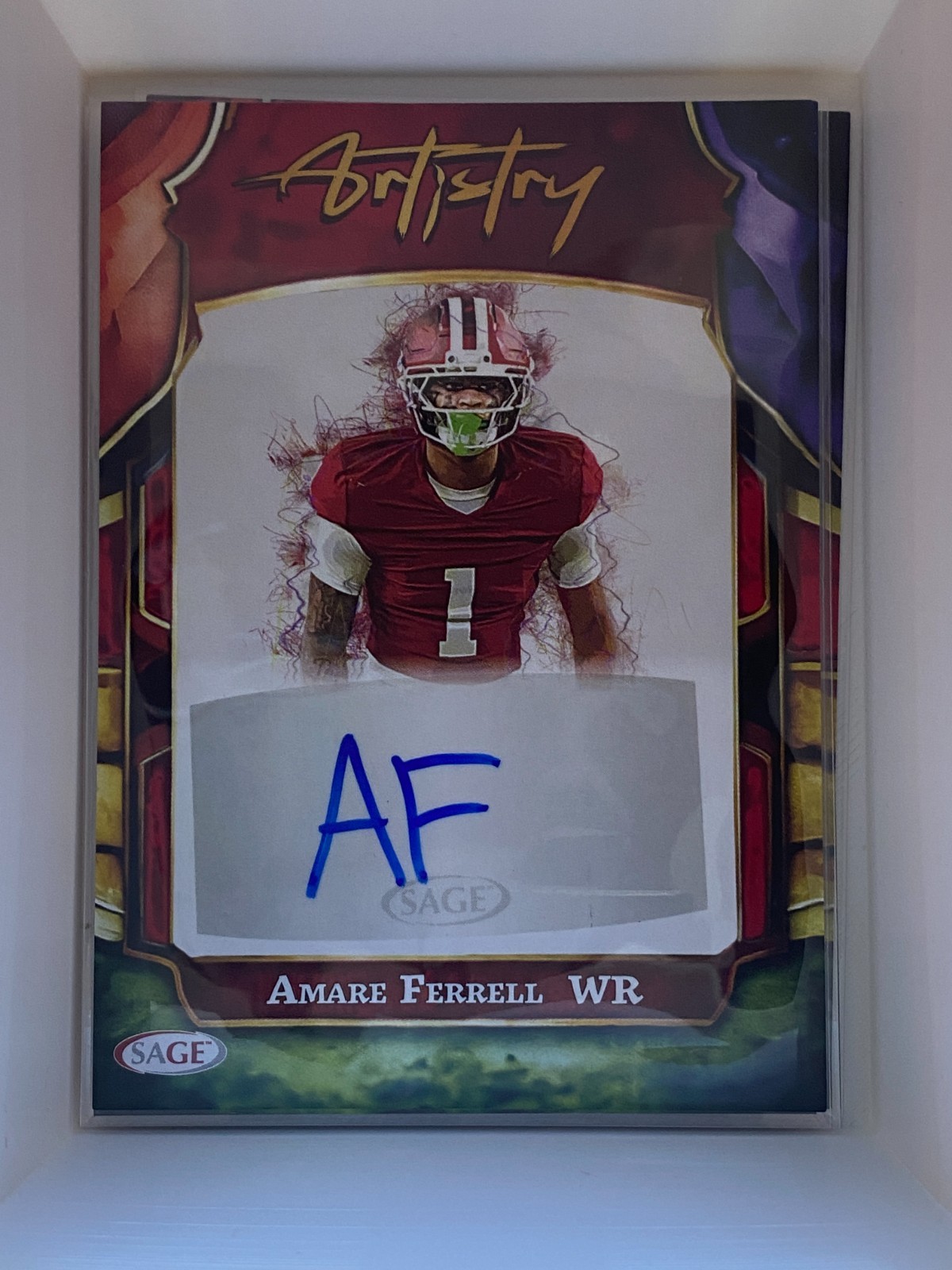 2026 SAGE Football Card - Amare Ferrell #A-AF2 [Red AUTOGRAPH]