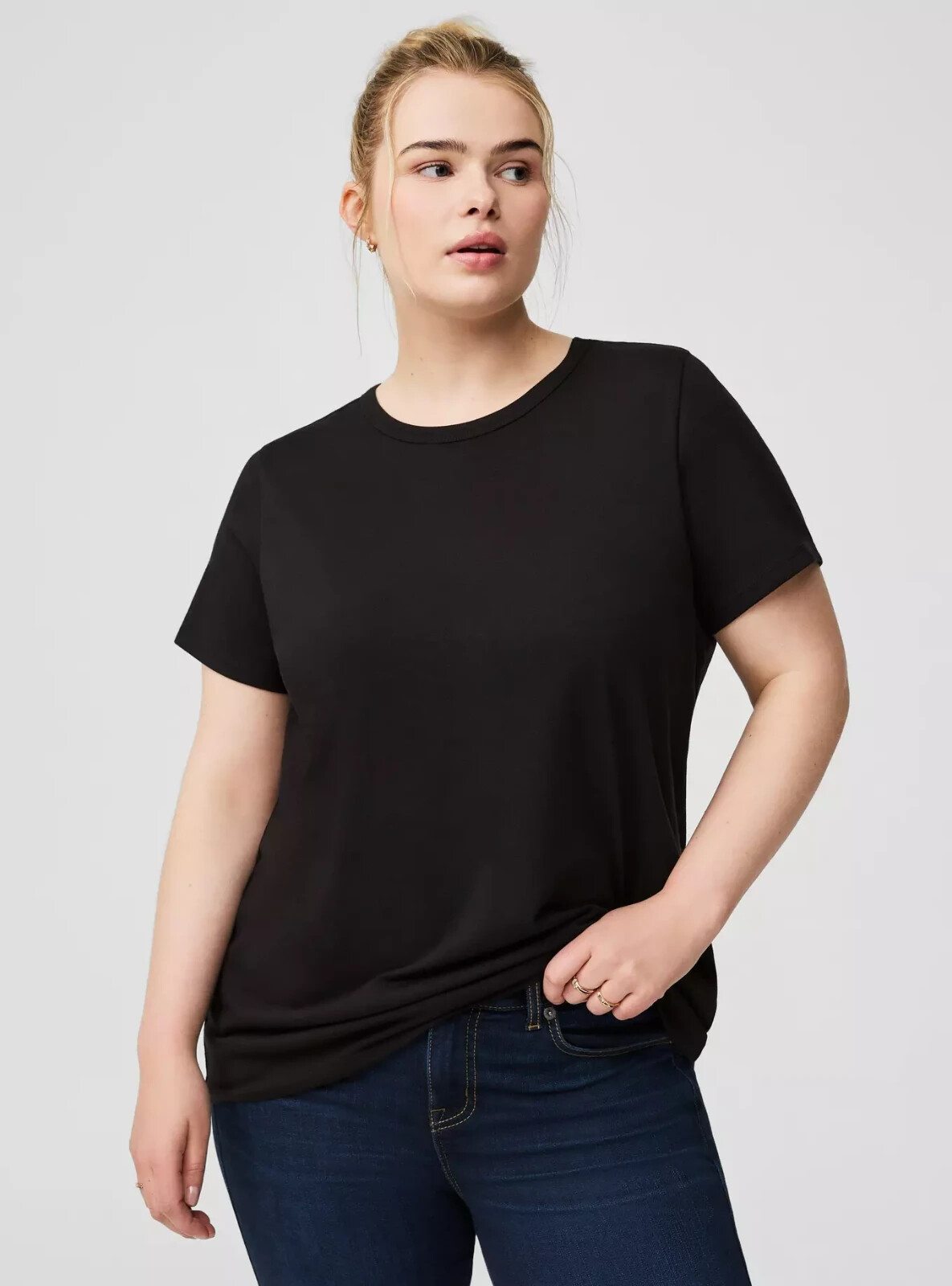 Torrid Plus Size 2X Everyday Jersey Tee Deep Black Crew Neck Short Sleeve NWT Torrid Plus Size 2X Everyday Jersey Tee Deep Black Crew Neck Short Sleeve NWT