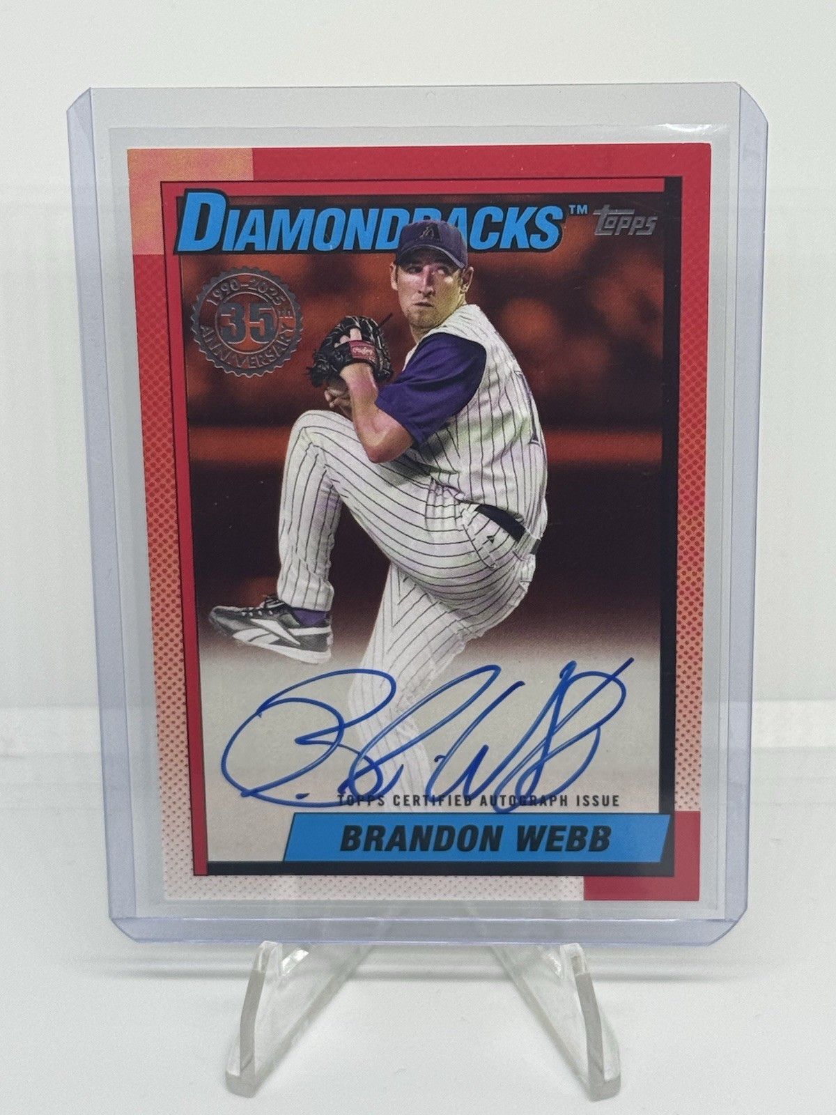 2025 Topps Brandon Webb 1990 Auto Orange /25 Diamondbacks 90b2-bwb