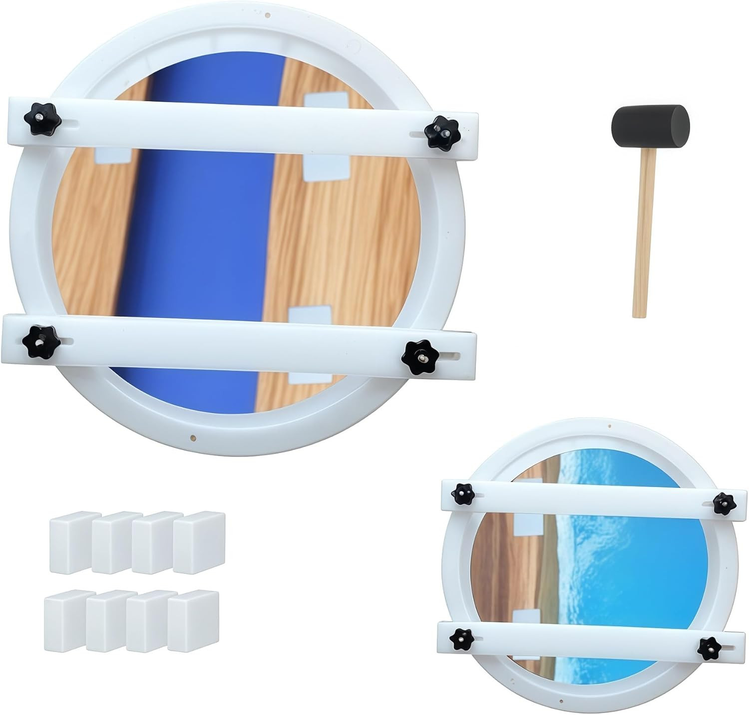 2Pcs Extra Large round Resin Table Mold with Clamping System 20 Inch 2Pcs Extra Large round Resin Table Mold with Clamping System 20 Inch